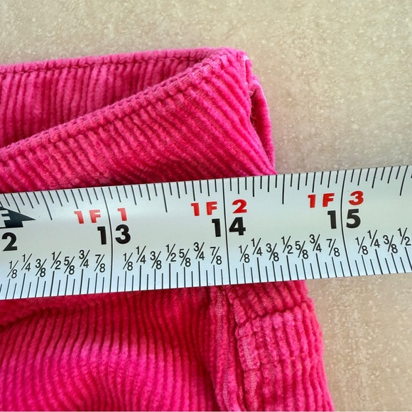 Anthropologie Pilcro The Yaya Pink Corduroy Mid-Rise Crop Flare Pants Womens 29 - Picture 10 of 14